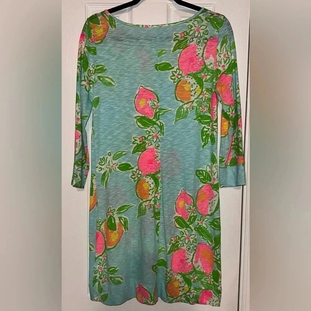 LILLY PULITZER Dress Marlowe Pool Pink Lemonade, Size Small. - Picture 2 of 3